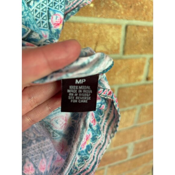 Tolani Collection Narissa Beachy Boho Tunic Top MP Multicolor Floral Size M - Picture 6 of 12